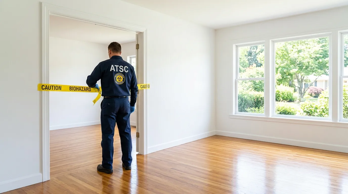 Certified biohazard cleanup crew performing Decomposition Cleanup in Omaha